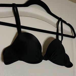 All black bra style swimsuit top